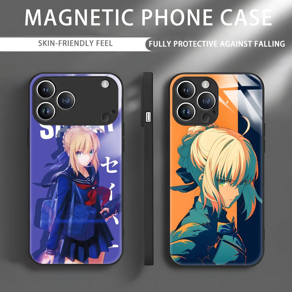 Apple Iphone 15 Pro Max - Anime Fate S-Saber Phone Case For