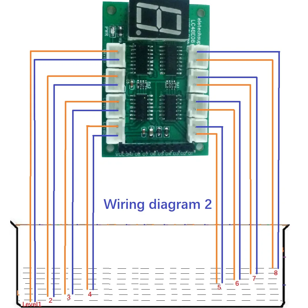 8CH Water Level Digital Tube D - огляд і ціна Hydration Sensor Skin
